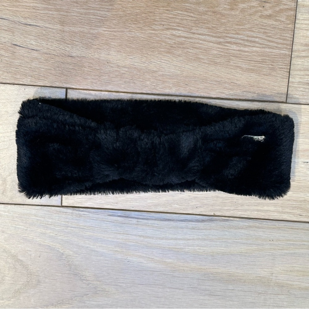 Calvin Klein Black Faux Fur Headband